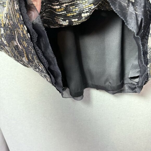 Aysha Women’s Tweed Sleeveless Dressy Mini Dress Metallic Weave Black Multi - Picture 5 of 16